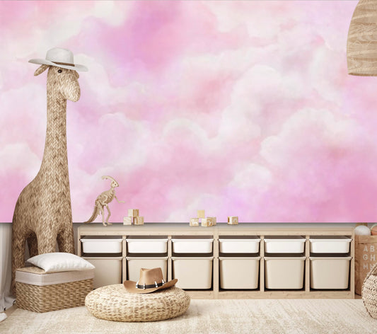 CLOUDS MURAL:  Pink