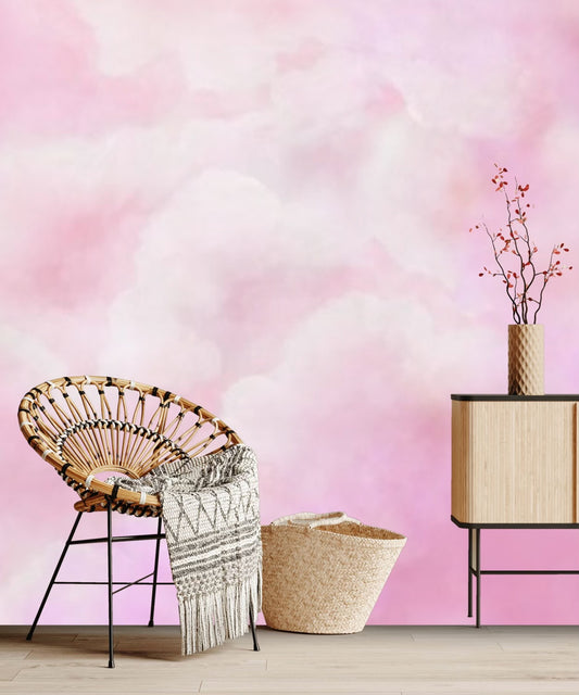 CLOUDS MURAL:  Pink