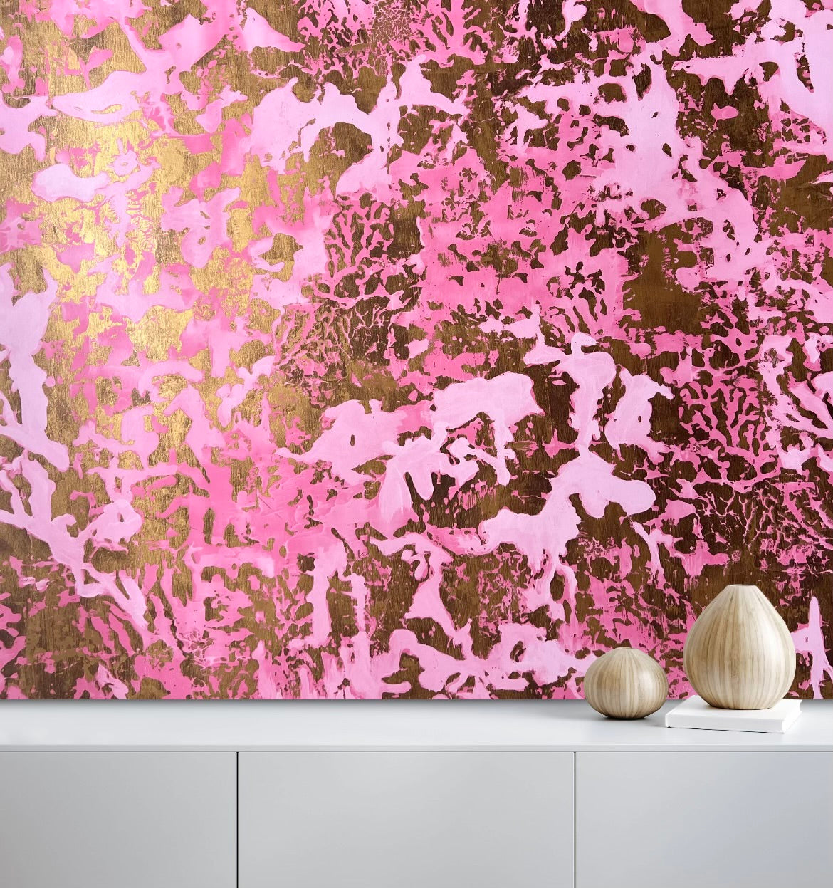 PATINA METALLICS WALLPAPER: Rose & Gold  (2 Roll Pack)