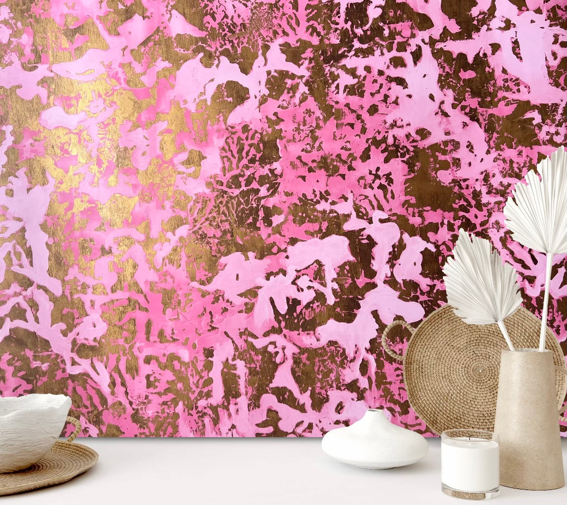 PATINA METALLICS WALLPAPER: Rose & Gold  (2 Roll Pack)
