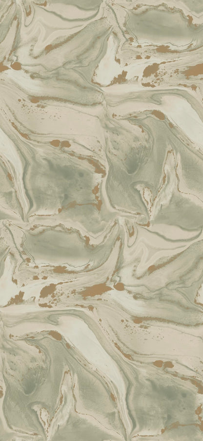 CALACATTA WALLPAPER: Sage White