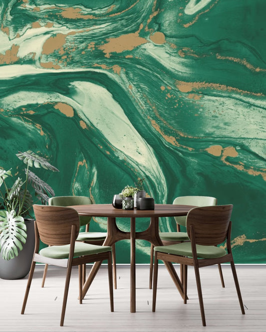 CALACATTA MURAL: Emerald Green