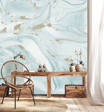 CALACATTA MURAL: Ice Blue