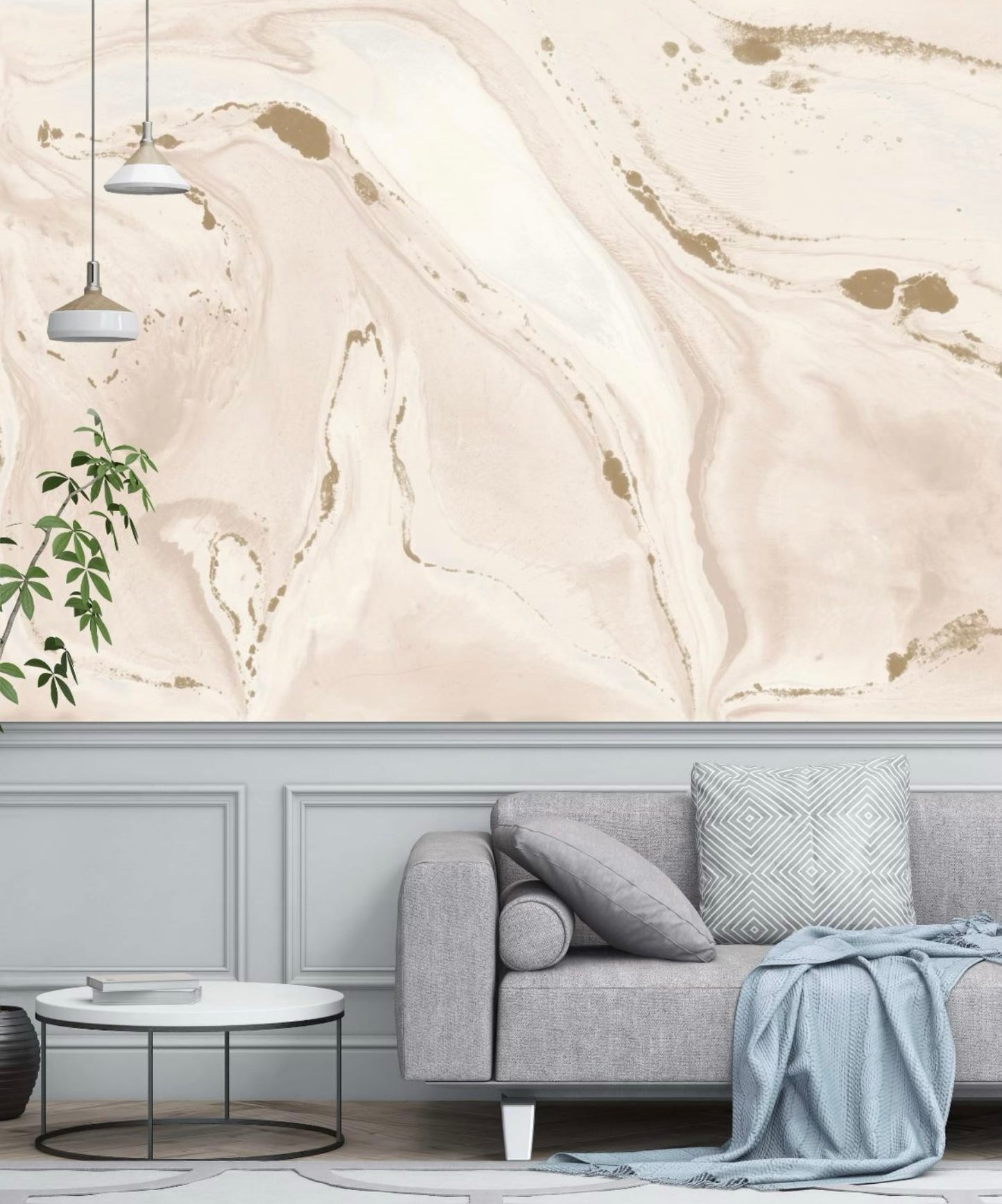 CALACATTA MURAL: Blush