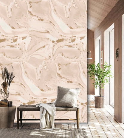 CALACATTA WALLPAPER: Blush